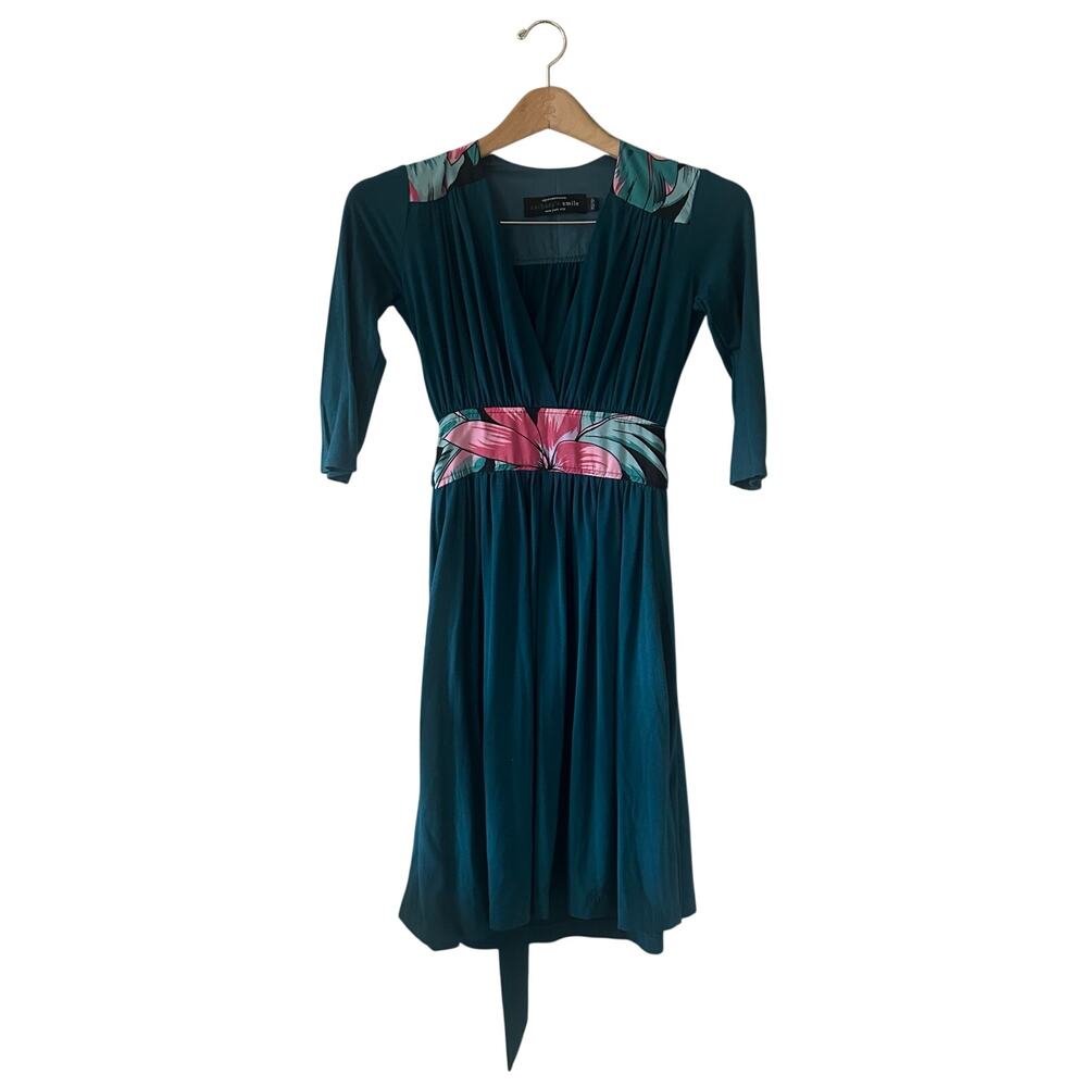 Zachary's Smile Jade Green Long Sleeve Dress Size XS